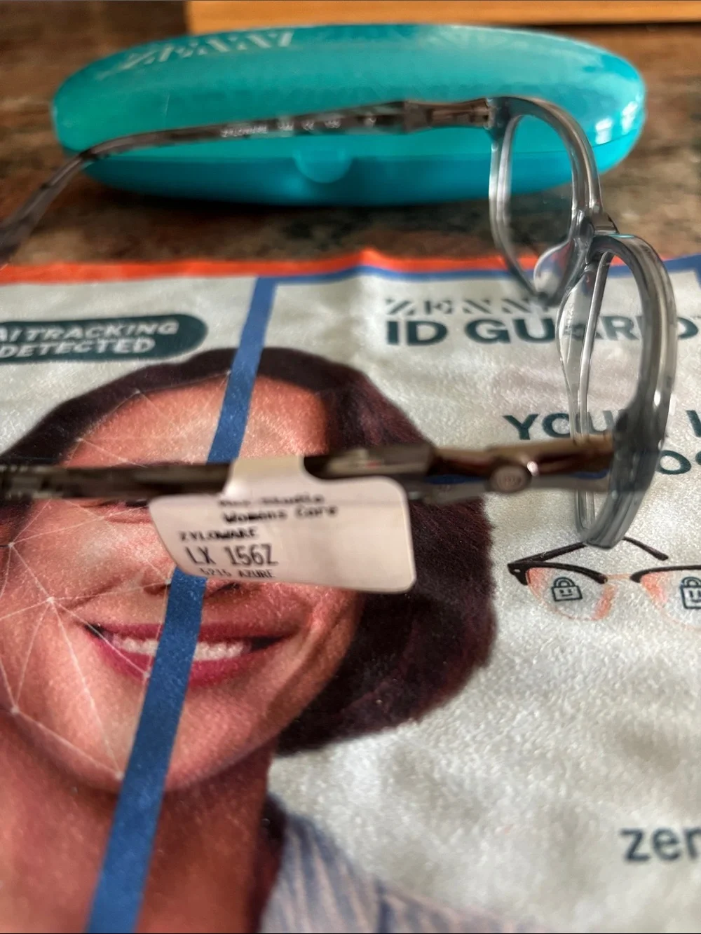 Max Studio Womens Transparent Blue Gray Eyeglass frames NEW